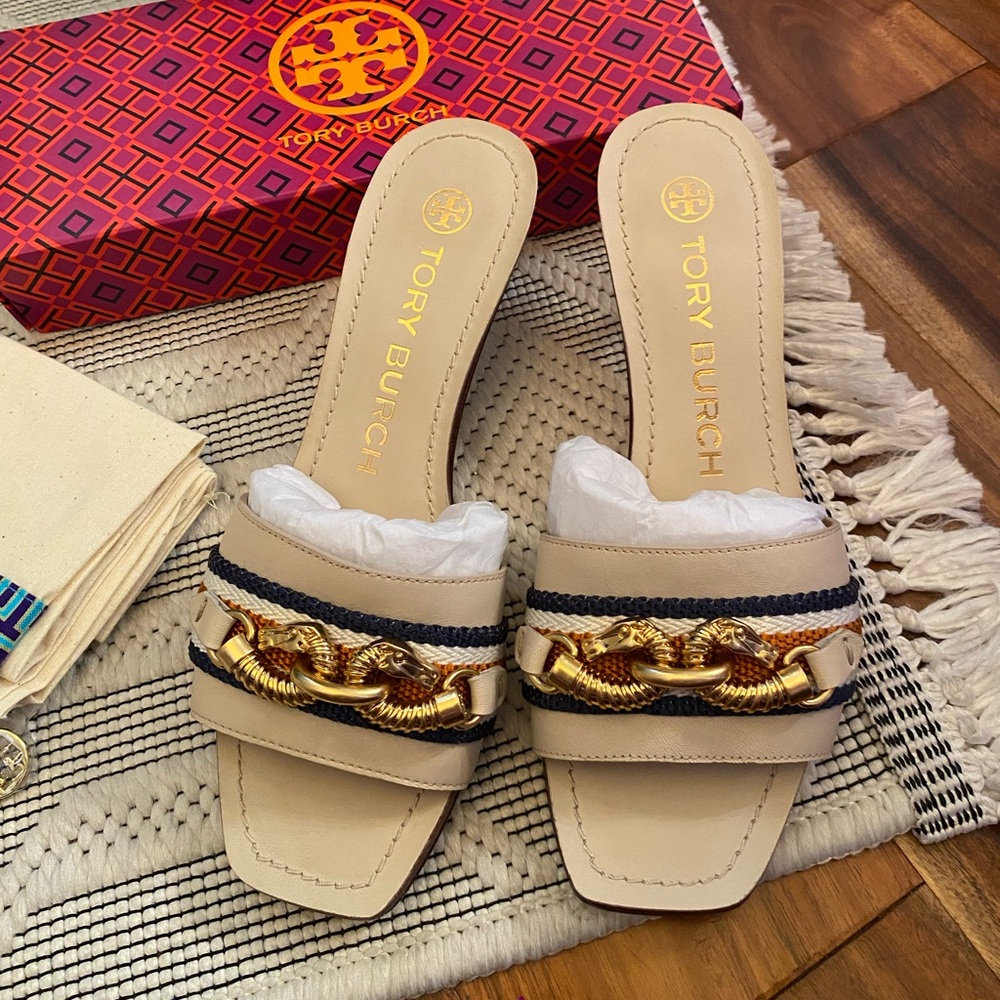 Tory Burch Jessa 55MM Calf Leather Sandals - Picture 3 of 9